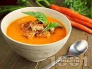 Рецепта Крeм супа от моркови с прясно мляко и масло